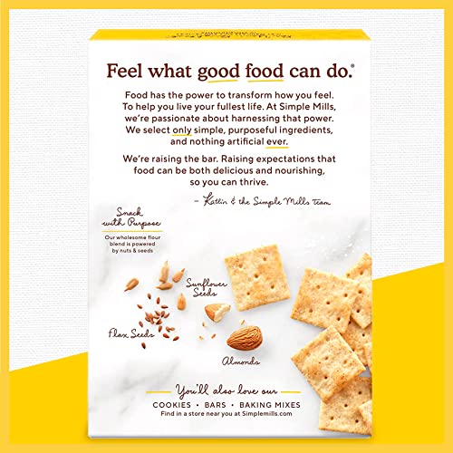 Simple Mills Almond Flour Crackers, Rosemary & Sea Salt - Gluten Free, Vegan, Healthy Snacks, 4.25 Ounce (Pack of 3) thumbnail