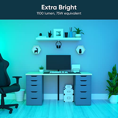 Wyze Bulb Color, 1100 Lumen WiFi RGB and Tunable White A19 Smart Bulb, Works with Alexa and Google Assistant, One-Pack - a Certified for Humans Device