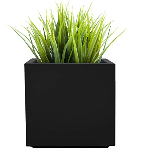 Black Square Planter Large Outdoor, Indoor | Seeley Cube Box Pot 20