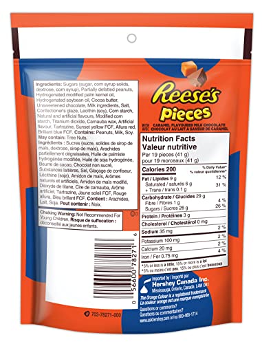 Reese S Pieces with Caramel Milk Chocolate Candy – 170g / 6 Oz – Sweet Caramel & Chocolate Treats thumbnail