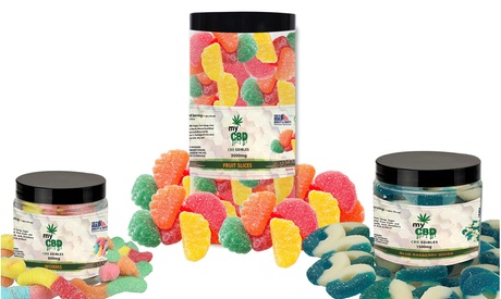 CBD Gummies from MyCBD (600mg 1500mg or 3000mg) 3000 Mg Blue Rasberry Rings