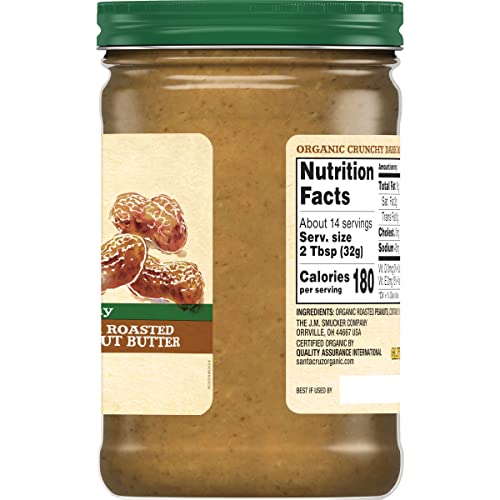 Santa Cruz, Organic Crunchy Dark Roasted Peanut Butter, 16 Oz(Case of 12) thumbnail