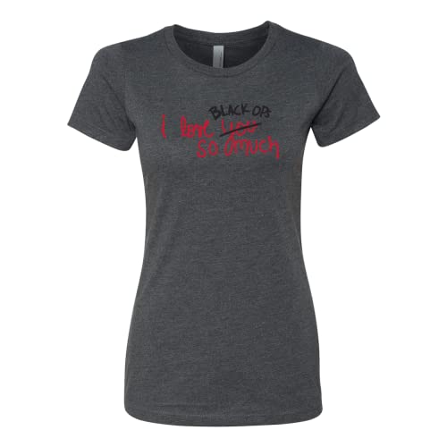 Black Rifle Coffee Company Ladies I Love.Ops T-Shirt, Charcoal, M