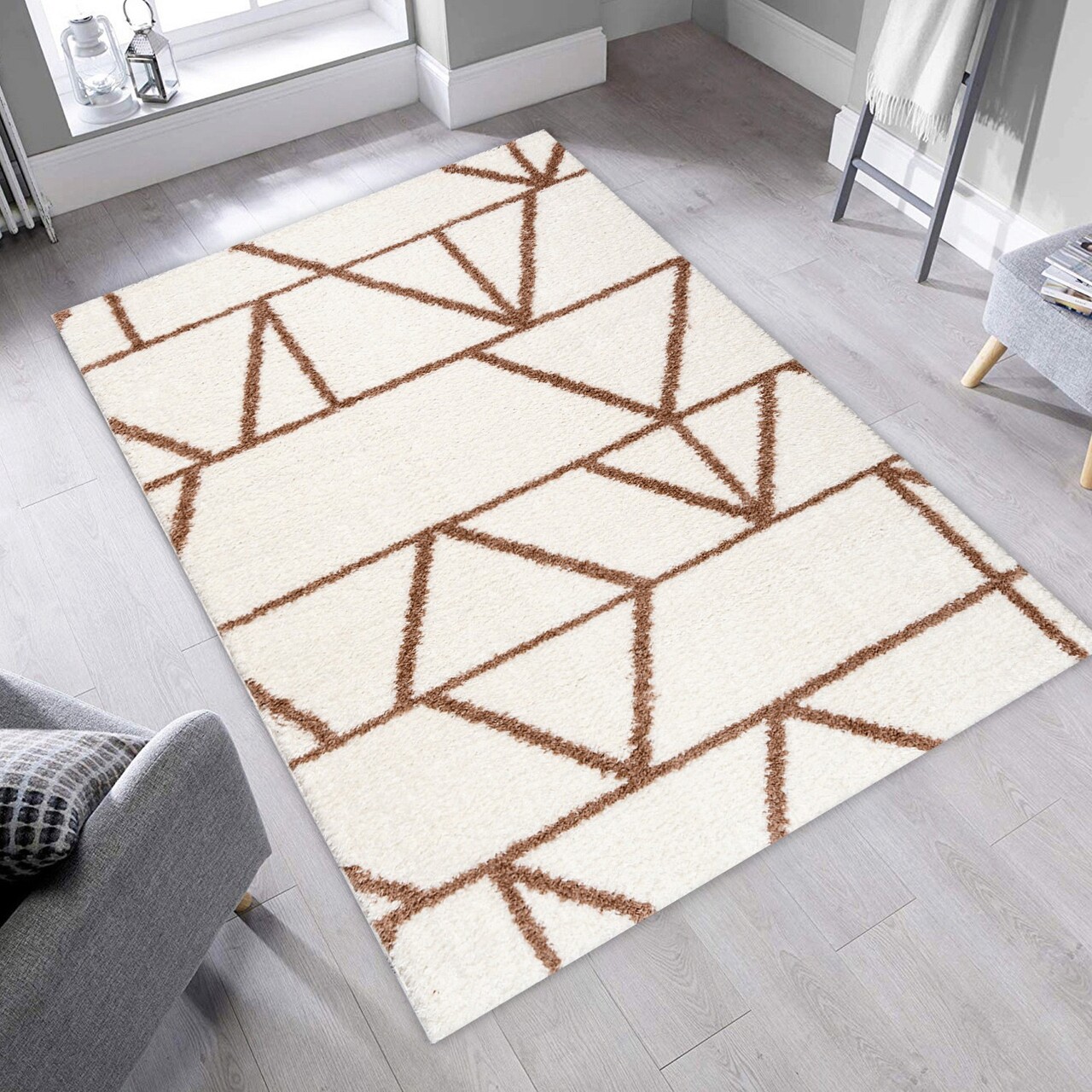Covor, Puffy 7751, 160x230 Cm, Poliester, Bej/Maro thumbnail