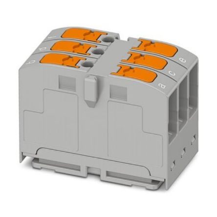 Phoenix Contact Distribution Block, 6 Way, 690 V, 24A, Grey