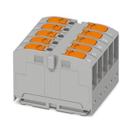 Phoenix Contact Distribution Block, 10 Way, 690 V, 24A, Grey
