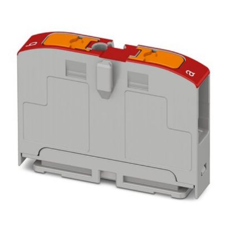 Phoenix Contact Distribution Block, 2 Way, 24A, Red