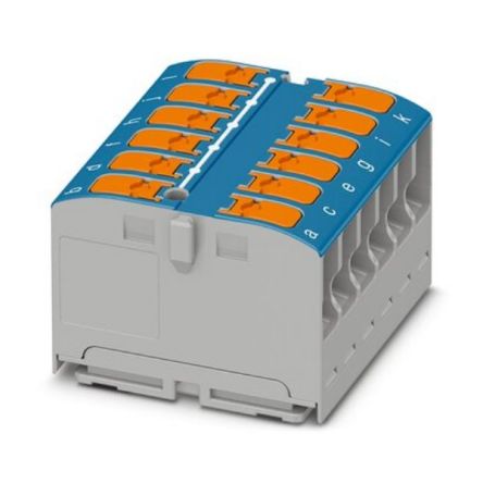 Phoenix Contact Distribution Block, 12 Way, 450 V, 24A, Blue