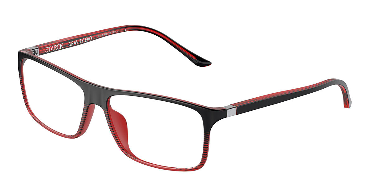 Starck SH1043X 0036 Men's Glasses Red Size 58 - Free Lenses - HSA/FSA Insurance - Blue Light Block Available