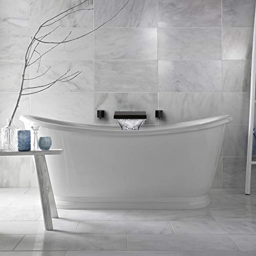 POP Sanitaryware Wall Mounted Waterfall Tub Faucet, 2-Handle Bathtub Faucet Tub Spout W/ High Flow Rate in Black, Size 6.3 W in | Wayfair 9201-3 B thumbnail