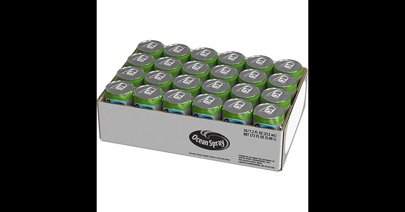 Ocean Spray 100% Apple Juice, No Sugar Added, 7.2 Fl. Oz, 24 Cans/Carton (2218) | Quill thumbnail