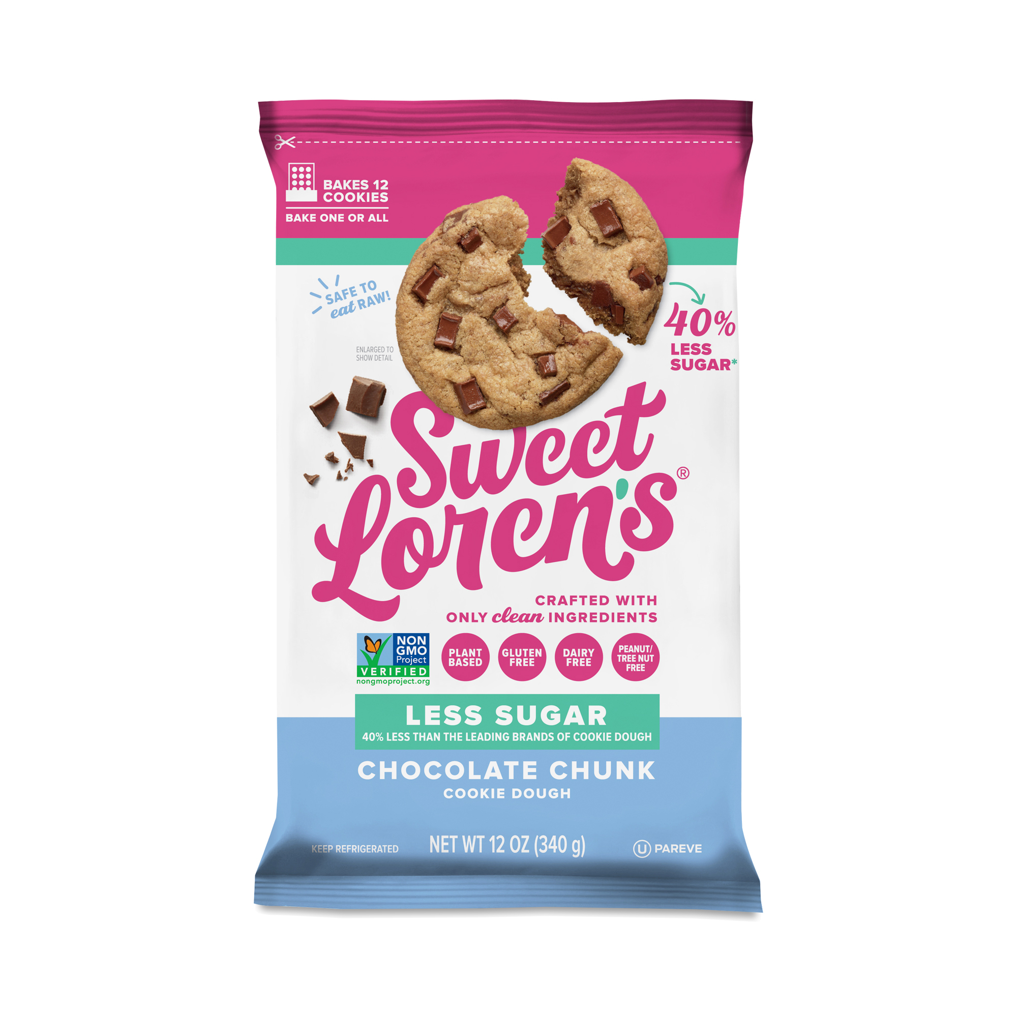 Sweet Loren's Crafted With Only Clean Ingredients Chocolate Chunk Cookie Dough