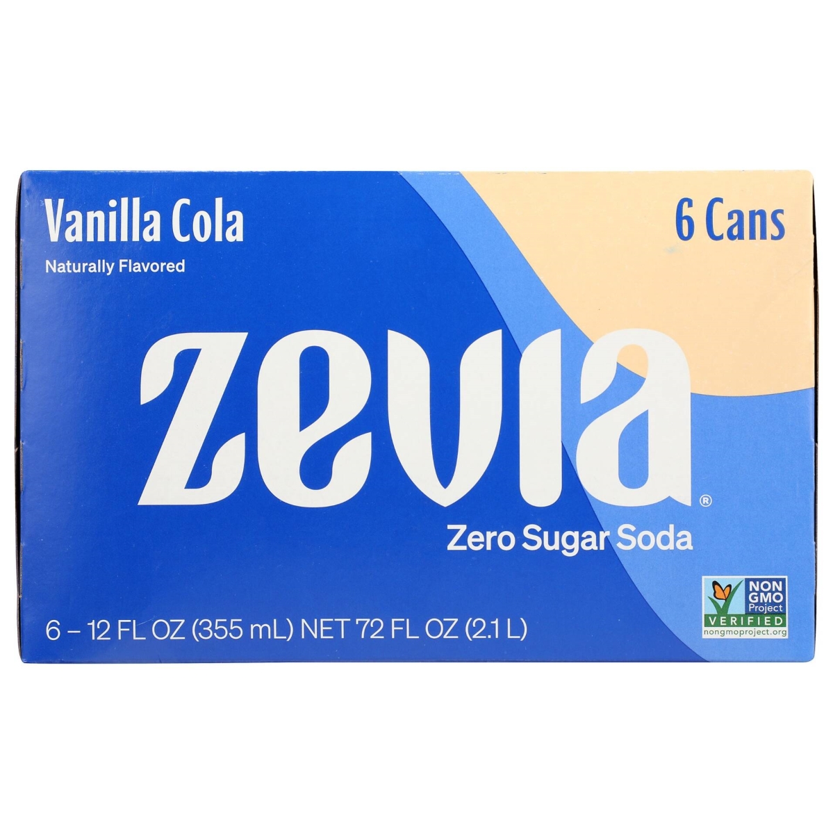 Zevia, Vanilla Cola Zero Sugar Soda, 72 Oz (Case of 4)