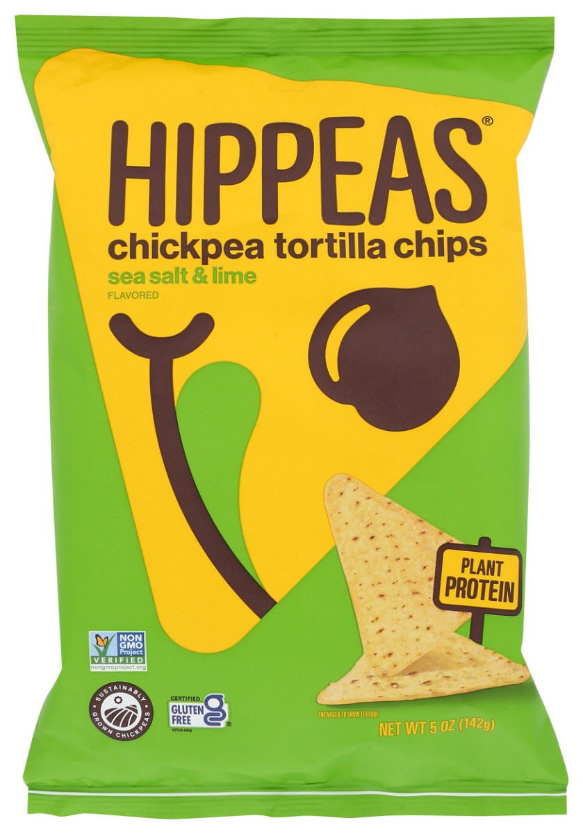 Hippeas, Tortilla Chips Sea Salt and Lime Chickpea, 5 Oz (Case of 12)