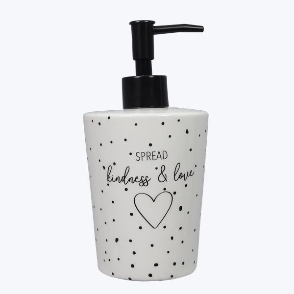 21319 Ceramic Kindness & Love Lotion & Soap Dispenser