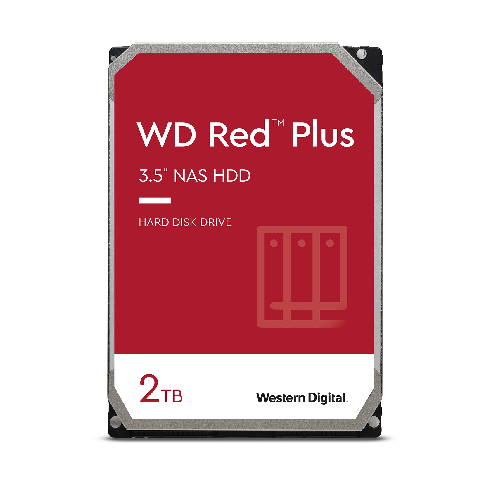 Western Digital 2TB WD Red Plus NAS SATA HDD  3.5  Internal Hard Drive HDD  5400 RPM  64MB Cache  CMR - WD20EFPX