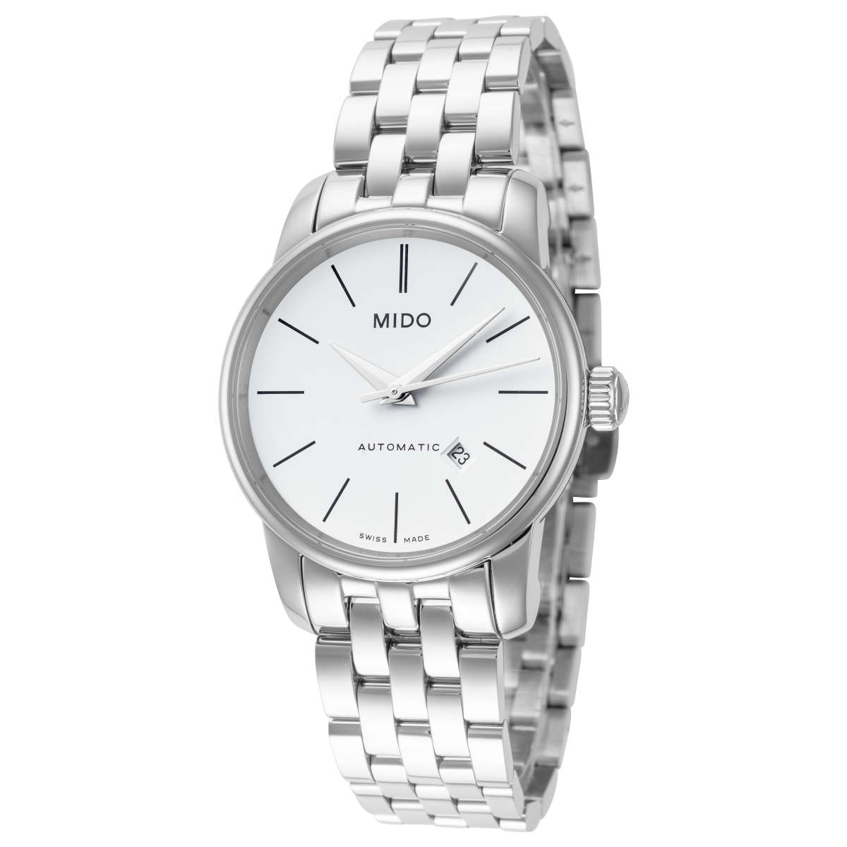 Mido Baroncelli Automatic White Dial Stainless Steel Ladies Watch M76004761
