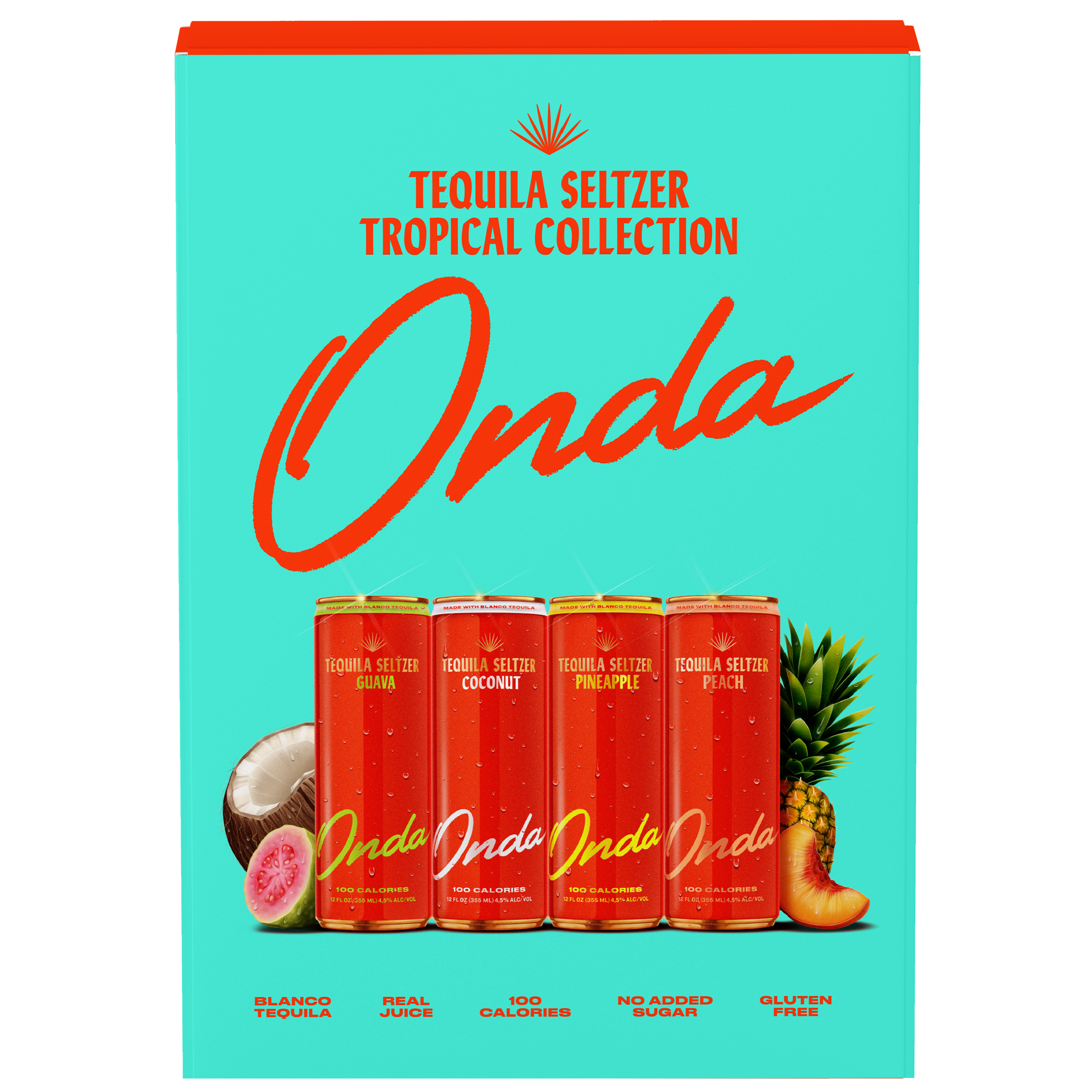 Onda Tequila Seltzer Tropical Variety Pack Ready-to-drink - 8x 12oz Cans