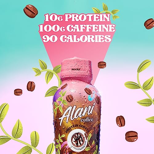 Alani Nu Protein Coffee, 100mg Caffeine, 10g Protein, Naturally Flavored, MOCHA, Only 90 Calories per 12 Fl Oz Bottle (Pack of 12) thumbnail