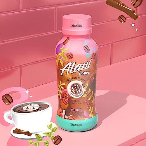 Alani Nu Protein Coffee, 100mg Caffeine, 10g Protein, Naturally Flavored, MOCHA, Only 90 Calories per 12 Fl Oz Bottle (Pack of 12) thumbnail