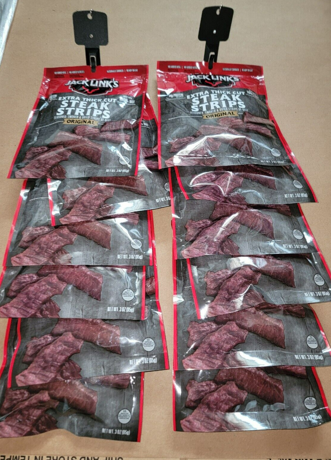 Jack Link S Extra Thick Cut Steak Strips  Original Flavor  High-Protein Snack  3 Oz Bag