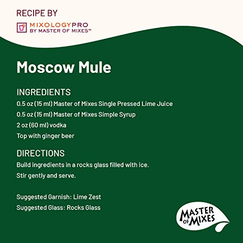 Master of Mixes Cocktail Essentials Single Pressed Lime Juice  375 ML Bottle (12.7 Fl Oz)  Individually Boxed thumbnail