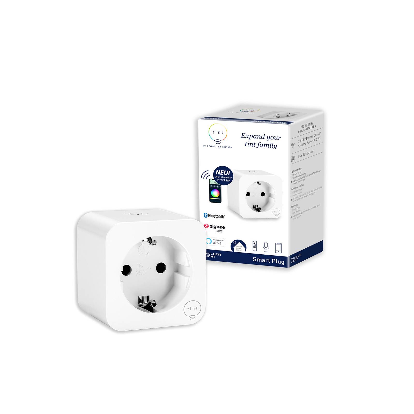 Müller Licht Tint Smart Plug Power Point, White thumbnail