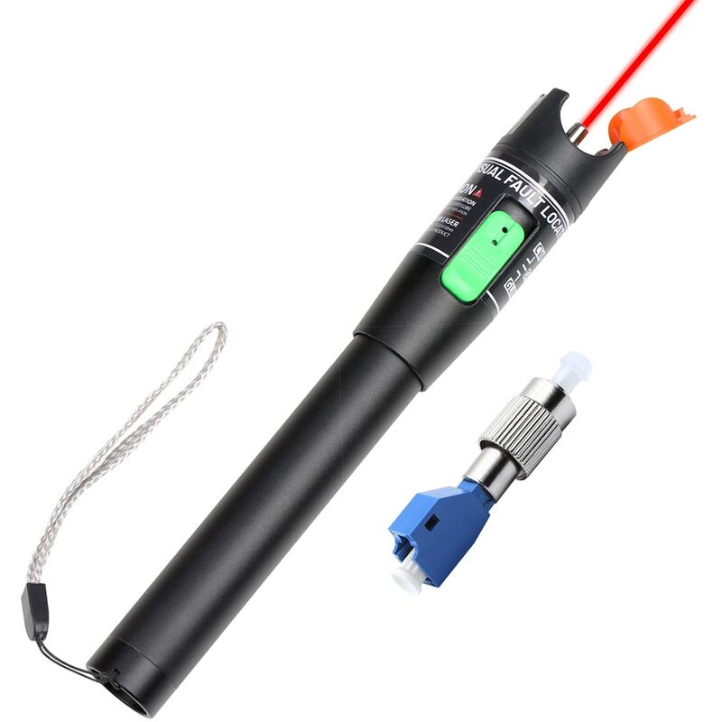 Localisateur Visuel De DéFauts, Testeur De Câble à Fibre Optique 30 MW Avec Adaptateur Mâle Vers LC , Compteur De Source De LumièRe Rouge 30 Km