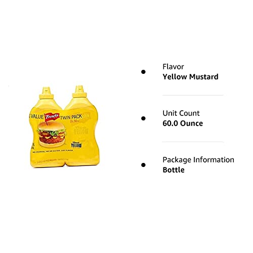 French's Classic Yellow Mustard; Big Value Twin Pack - 2 Count (30 Oz.) - SET of 1 thumbnail