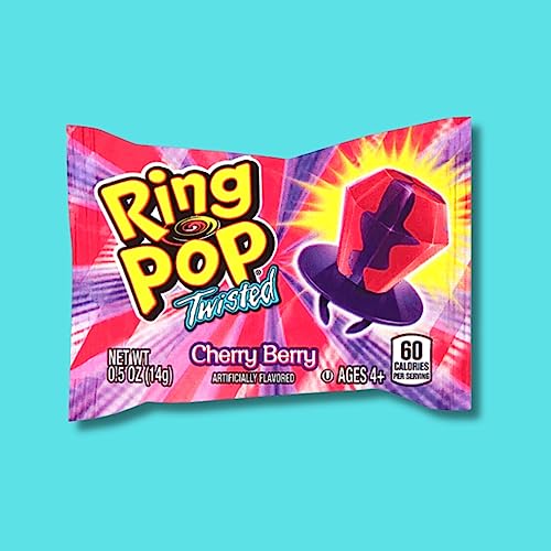 Twisted Ring Pops Variety Pack - 10-Count Bag of Individually Wrapped Ring Pop Twisted Flavor Lollipops, Hard Candy, Gem Candy Suckers | Gluten-Free C thumbnail