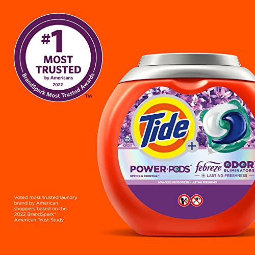 Tide Power PODS® Laundry Detergent Pacs with Febreze Odor Eliminators  Spring & Renewal  45 Count thumbnail