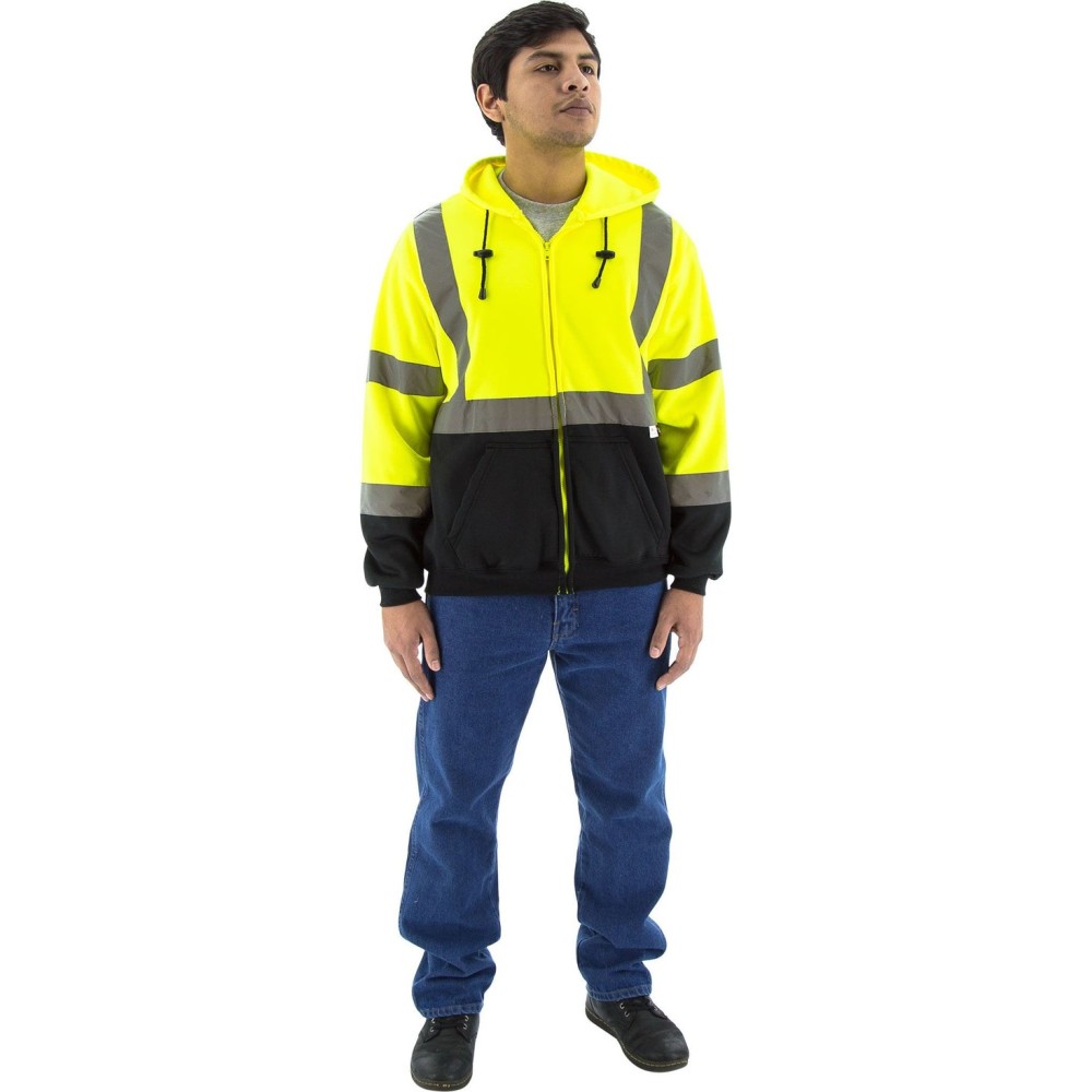 Majestic Glove Hooded Sweatshirt Hi-Vis Yellow Size Small - 75-5325/S