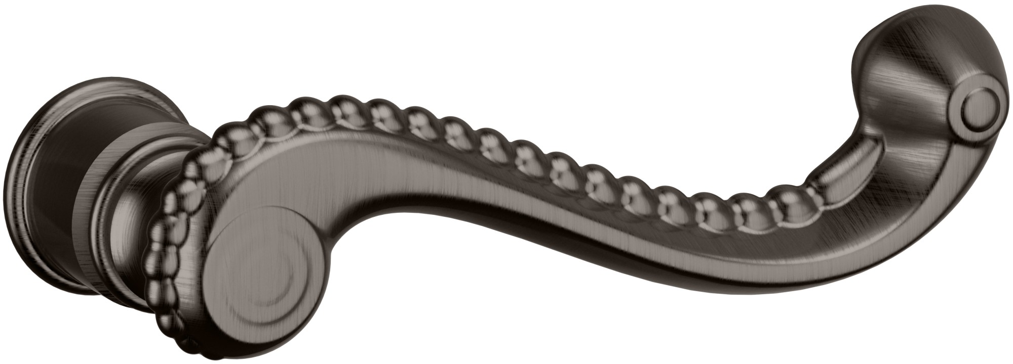 Baldwin 5104.LMR Single Left Hand 5104 Estate Lever Without Rosette Locking/Latching Mechanism Purchased Separately Lifetime Graphite Nickel Hardware