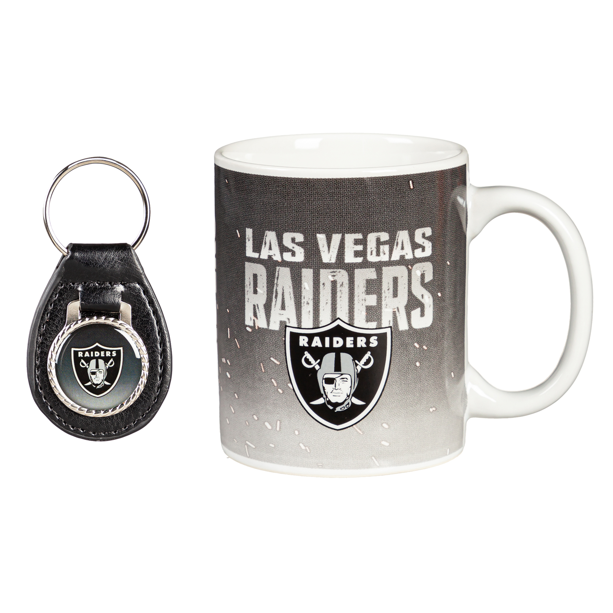 Evergreen  Mugs Team - Las Vegas Raiders Black Mug & Key Chain Gift Set