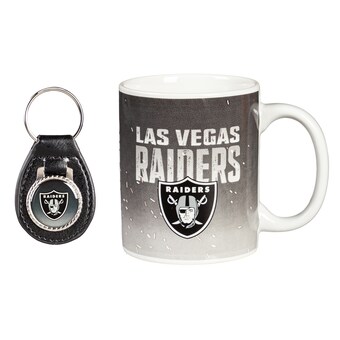 Evergreen  Mugs Team - Las Vegas Raiders Black Mug & Key Chain Gift Set thumbnail