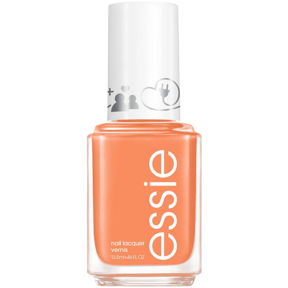Essie Salon-quality Nail Polish, Vegan, Cyber Society, Orange, NFTea - 0.46 Fl Oz