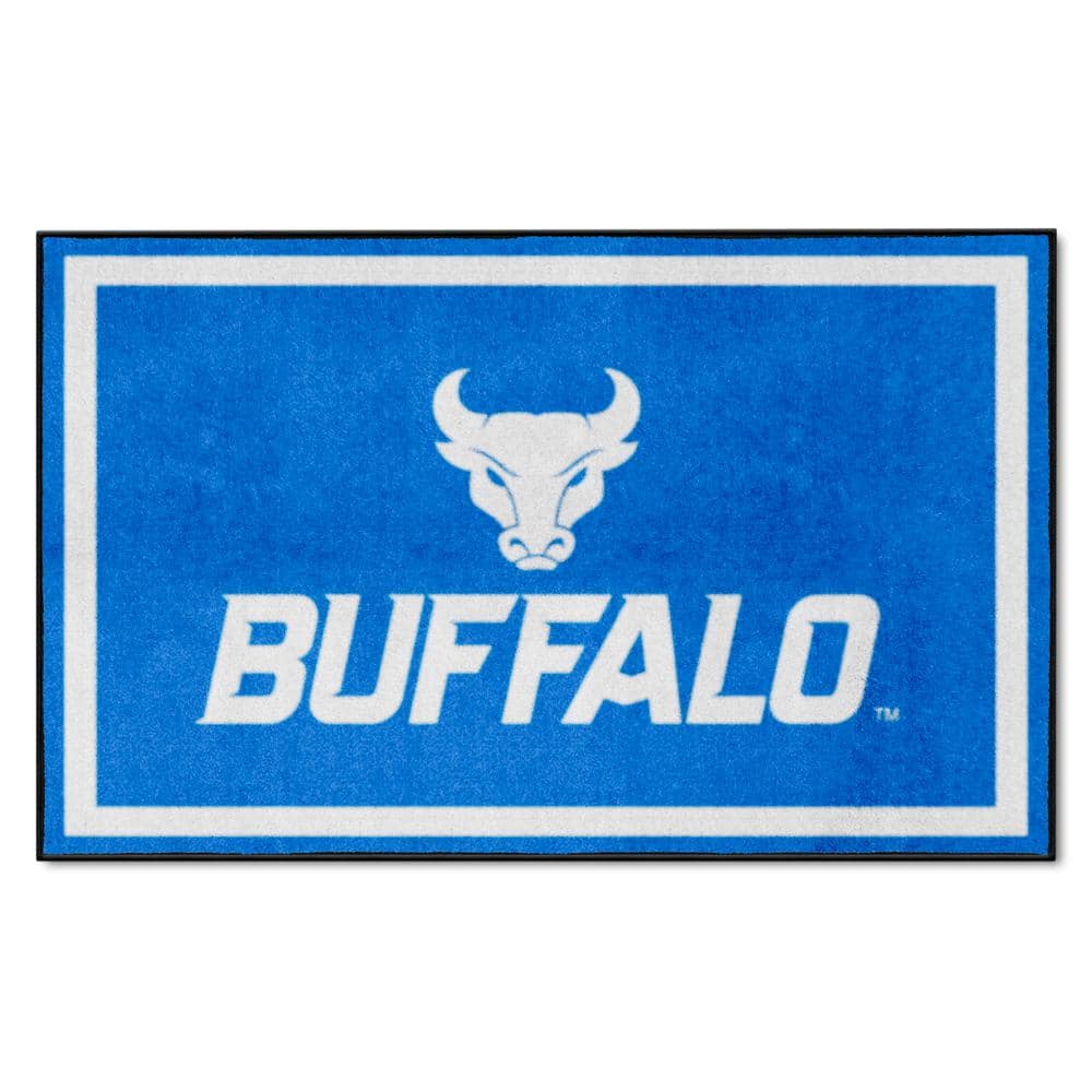 37779 4 X 6 Ft. Buffalo Bulls Plush Area Rug, Blue