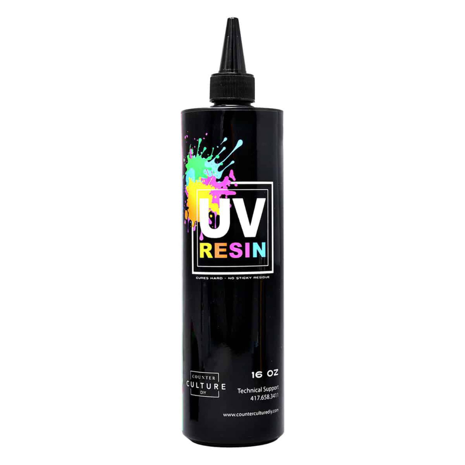 Counter Culture DIY Clear  UV Resin  Artist Resin Glue  16oz  Art & Jewelry  2 Hour Dry Time