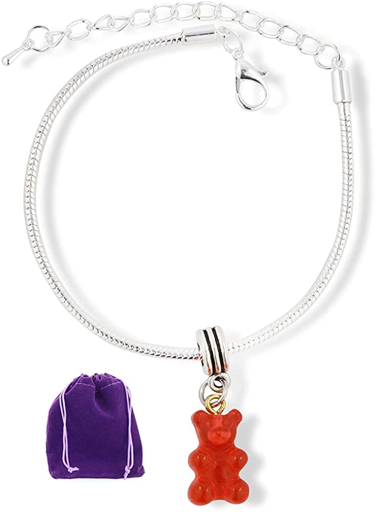 Emerald Park Jewelry Gummy Bear Snake Chain Charm Bracelet