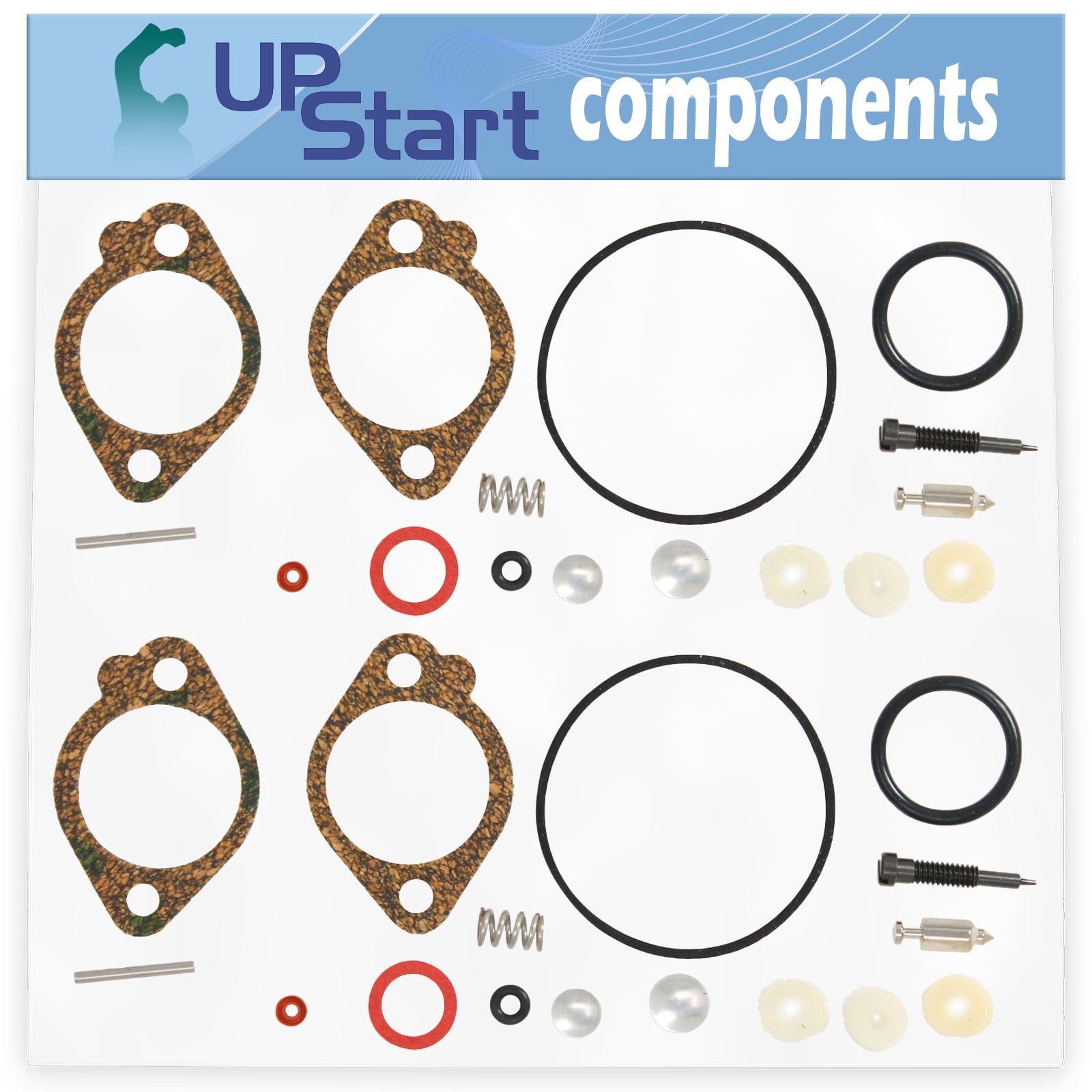 2-Pack 498260 Carburetor Overhaul Kit Replacement for Briggs & Stratton 126T02-0036-H1 Engine - Compatible with 498261 Carburetor Rebuild Kit