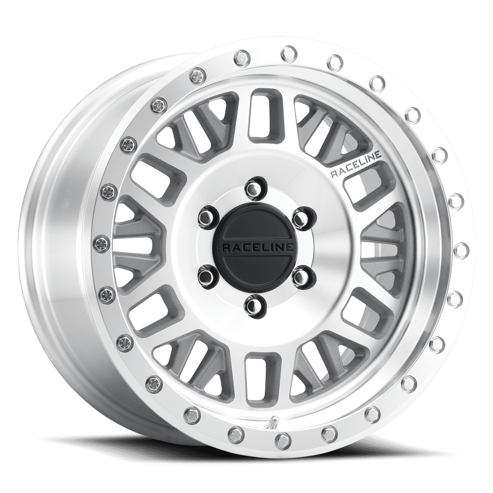 Raceline 951MC-RYNO 17  Cast Aluminum Wheel  RYNO MACHINED CC 17X9 8X165.1 -12mm Fits Select: 2003-2005 HUMMER H2  2003-2008 DODGE RAM 3500 ST/SLT