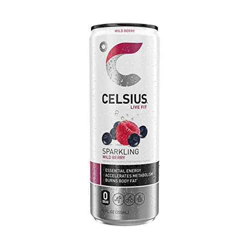 CELSIUS Sparkling Wild Berry  Functional Essential Energy Drink  12 Fl Oz Pack of 24 thumbnail