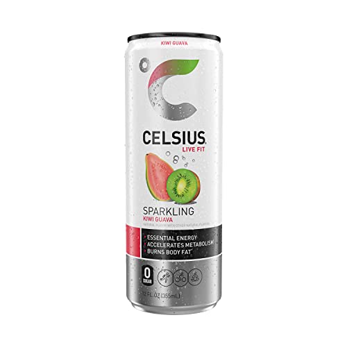CELSIUS Sparkling Kiwi Guava  Functional Essential Energy Drink  12 Fl Oz Pack of 24 thumbnail