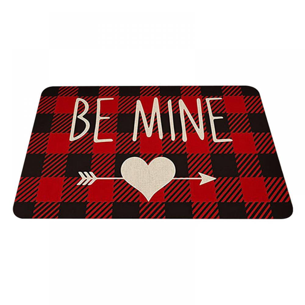 Valentine S Day Floor Mat Romantic Valentine Print Carpet Valentine Holiday Wedding Anniversary Birthday Party Decorative Area Rug for Living Room Bed
