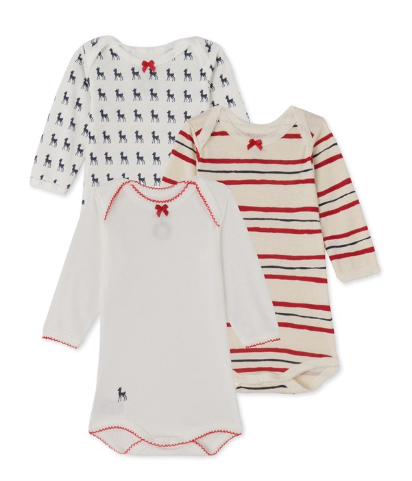 Petit Bateau & Ines De La Fressange Paris Babies' Set of Three Bodysuits Petit Bateau