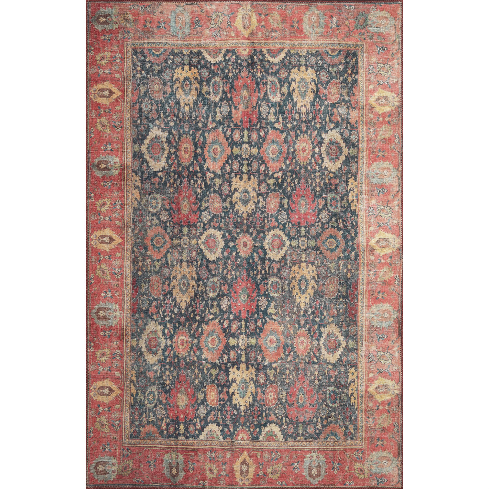 London 4804 Navy Luna Area Rug  Size - 2 6  X 7 6  Runner