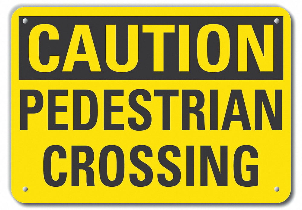 Lyle Pedestrian Traffic Sign 10inx14in Plastc LCU3-0255-NP_14x10 LCU3-0255-NP_14x10 ZO-G5284312