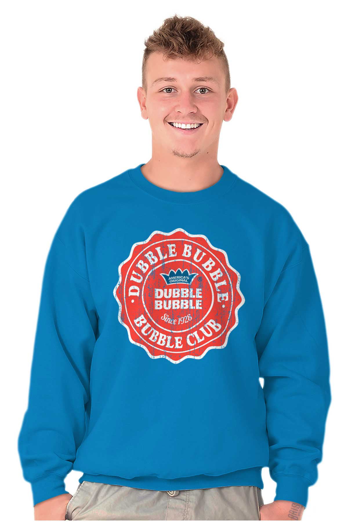Vintage Dubble Bubble Club Gum Logo Sweatshirt for Men or Women Brisco Brands L
