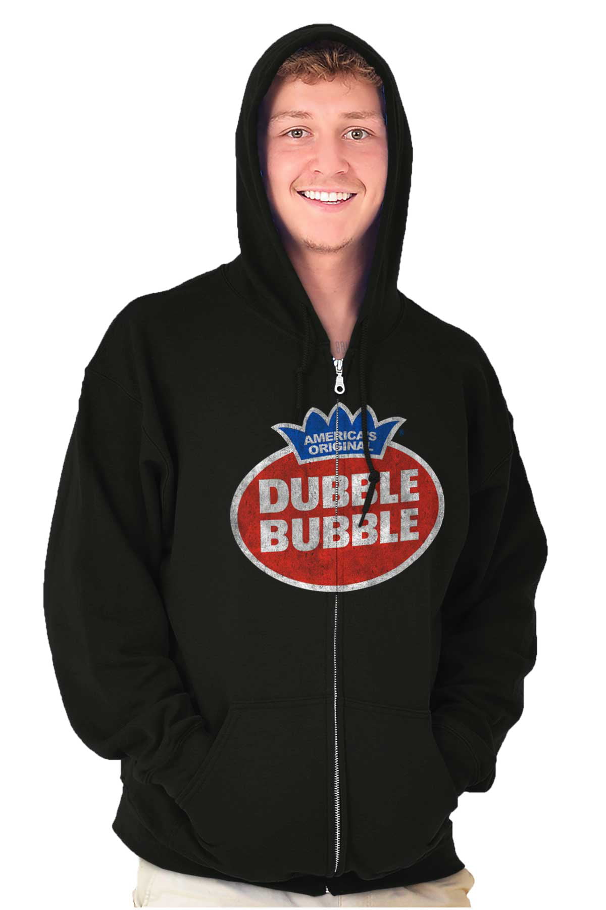 Vintage Dubble Bubble Gum Double Logo Zip up Hoodie Men S Women S Brisco Brands 4X