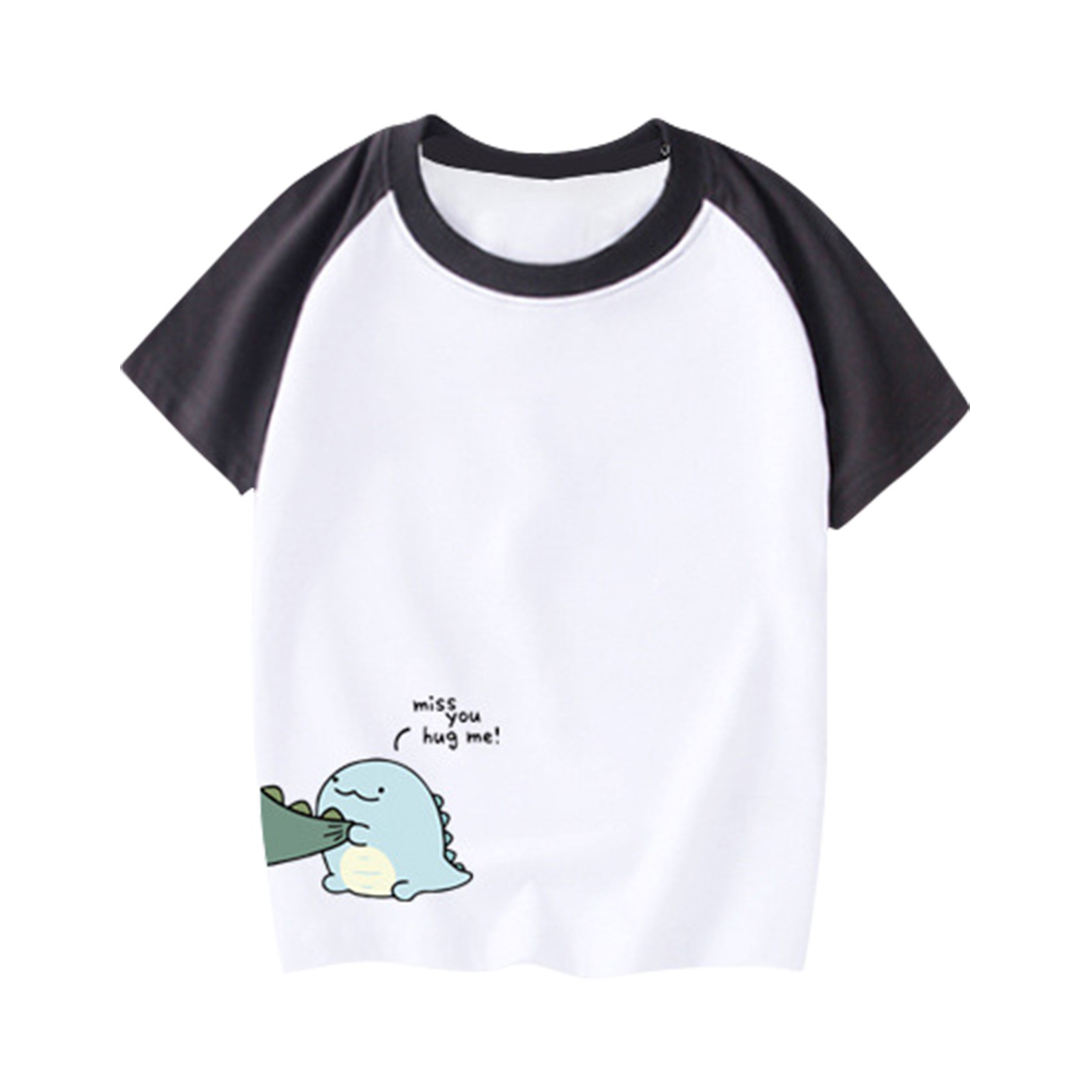 GWAABD Matching Holiday Outfits for Family Fathers Day Cartoon Dinosaur Printed Short Sleeve T Shirt Top Father and Kids Boys Family Matching Shirts